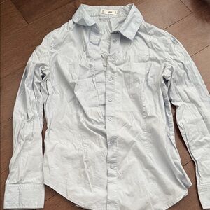 Mango Light Blue Women's Button-Down Shirt